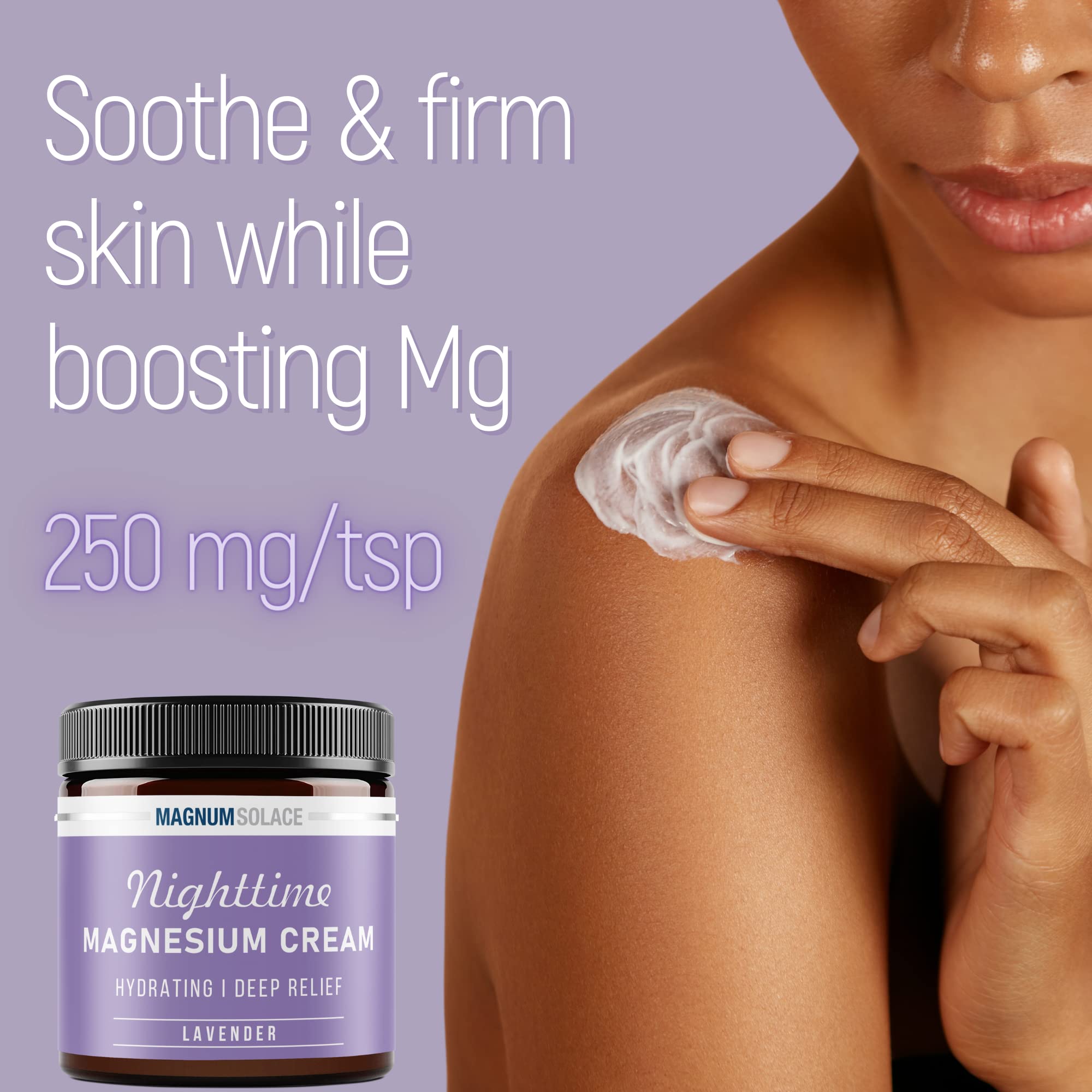 Magnum Solace label close-up shows mineral-rich magnesium salts.