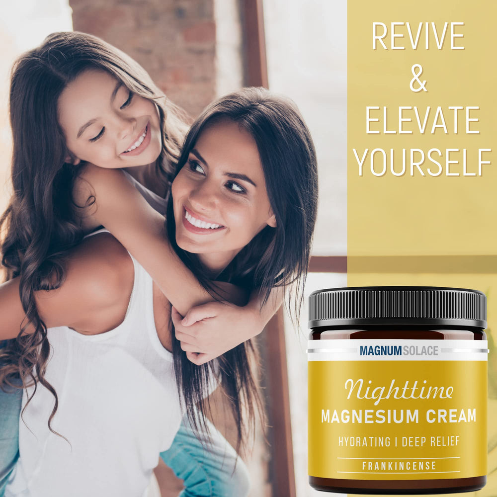 Magnum Solace nighttime routine with cream applied to chest or arms