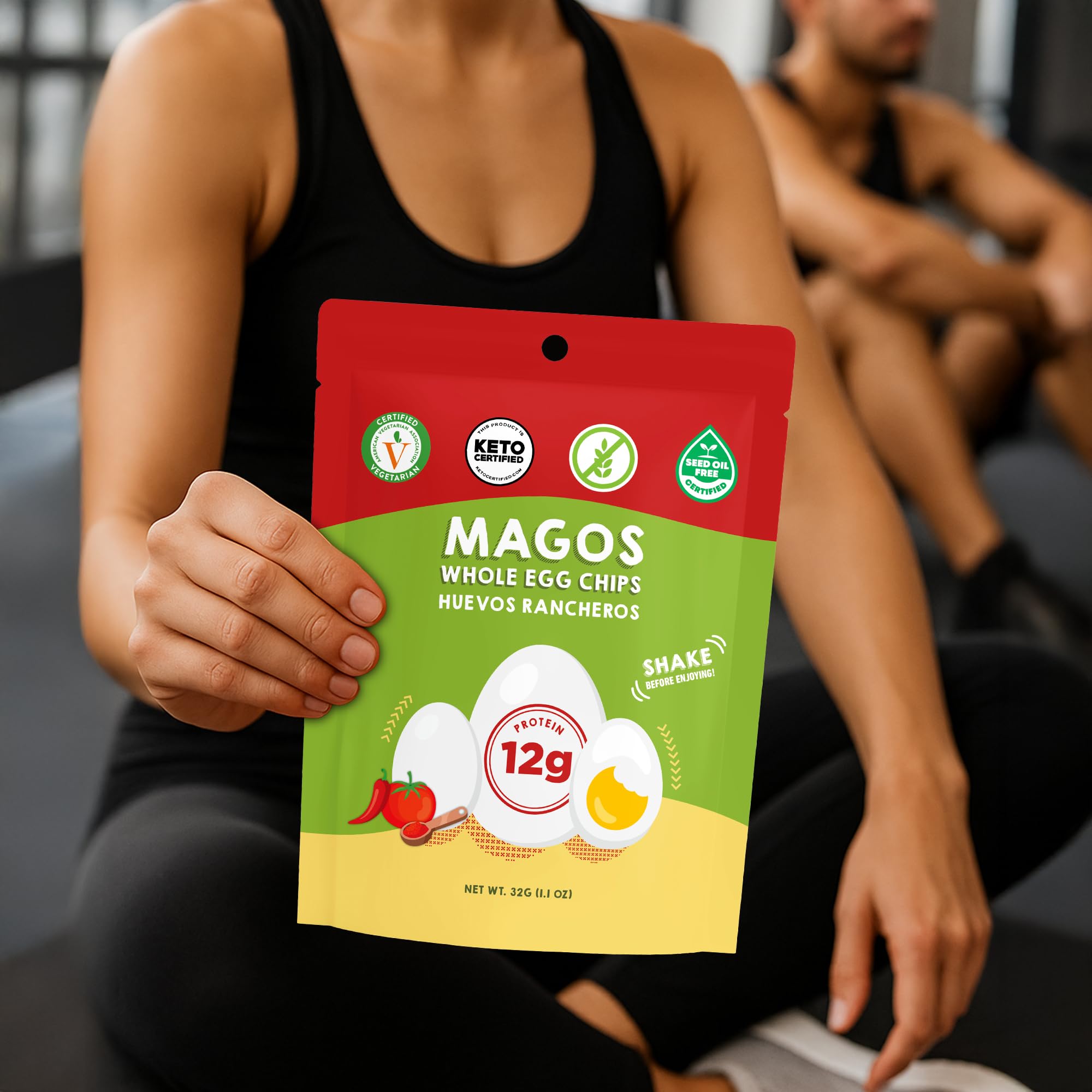 Magos Egg Chips with clean ingredients, gluten-free.