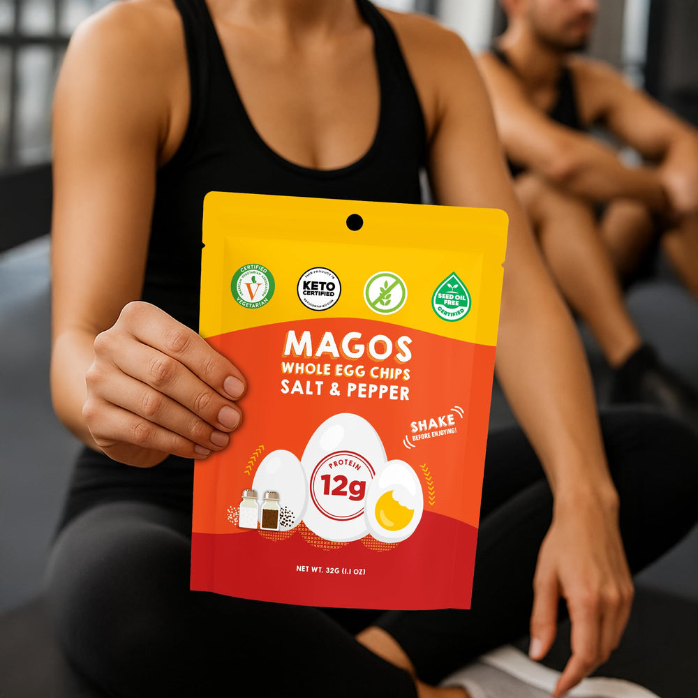 Magos Egg Chips keto-friendly snack portable and satisfying.