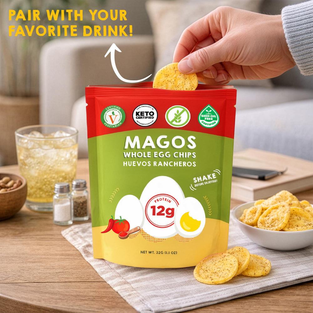 Magos Egg Chips texture close up reveals light cracker like crunch