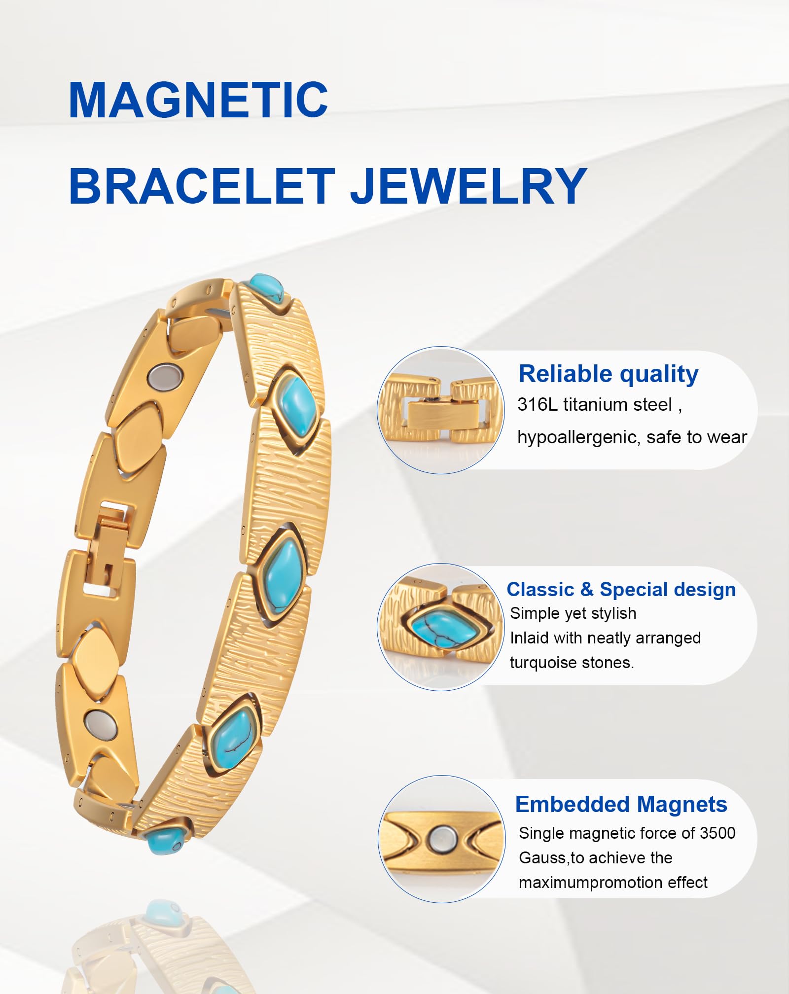 MagSølv elegant feminine design with turquoise accents for versatile style.