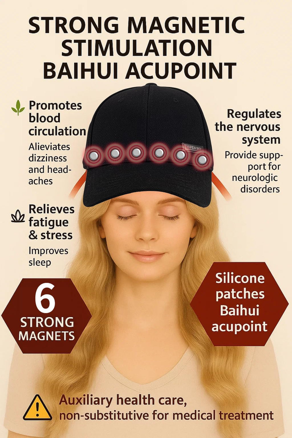 Ventilation eyelets on the MagSølv cap promote airflow during activity.