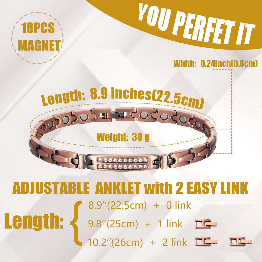 Gift-ready MagVIVACE copper anklet for Mother's Day or special occasions