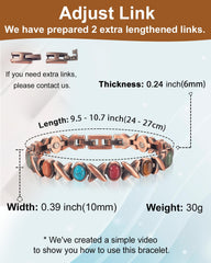 MagVIVACE copper anklet with turquoise stones for a striking look