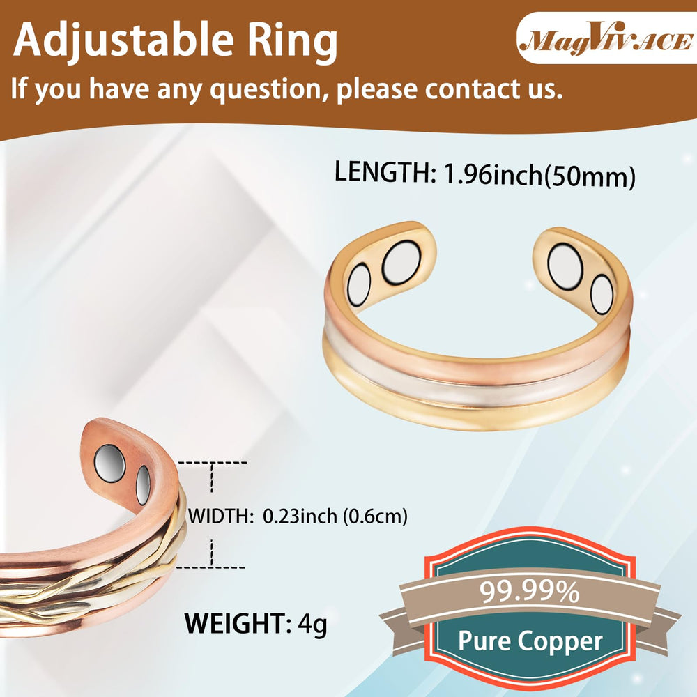 MagVIVACE adjustable open-band demonstrates a customizable fit for comfortable wear.