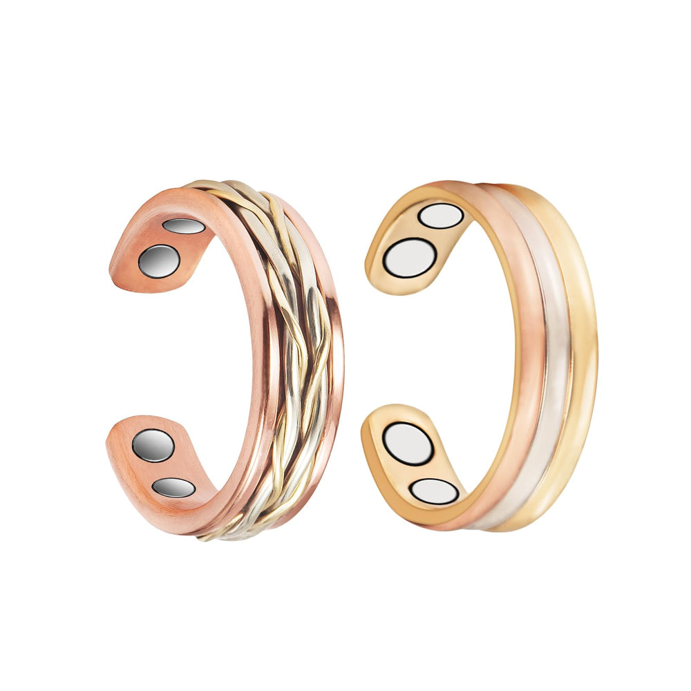 MagVIVACE copper ring closeup with durable lacquer finish for lasting color.