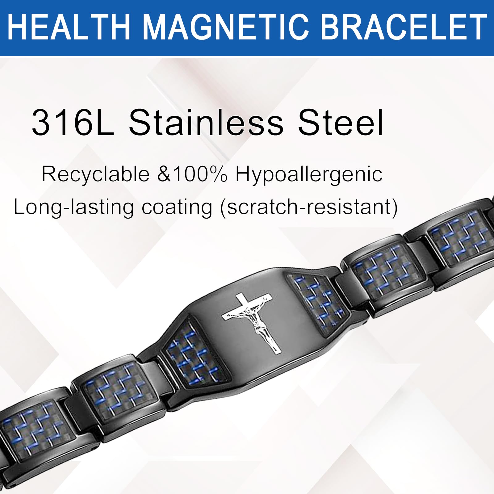 MagVIVACE men's bracelet worn on wrist for a stylish everyday look.