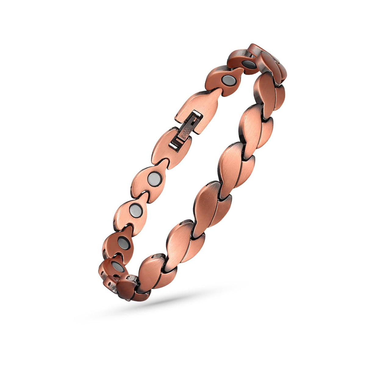 MagVIVACE Pure Copper Anklet close-up highlighting smooth lacquer and hypoallergenic finish for everyday wear