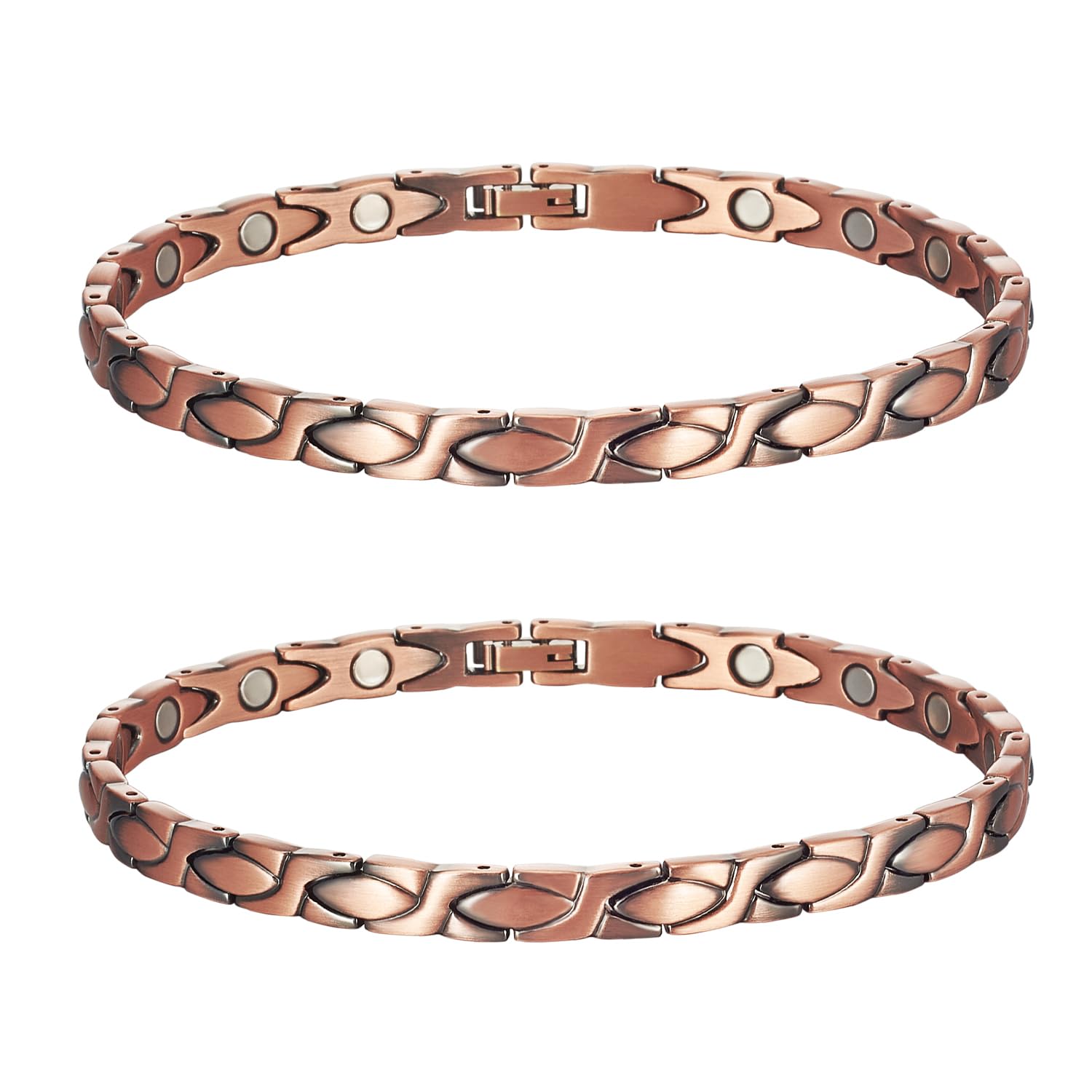 MagVIVACE pure copper anklet front view for timeless daily wear.
