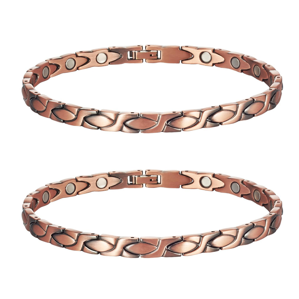 MagVIVACE pure copper anklet front view for timeless daily wear.