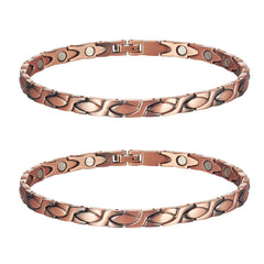 MagVIVACE pure copper anklet front view for timeless daily wear.