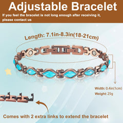 MagVIVACE turquoise-stones-embedded bracelet, vibrant color accents.