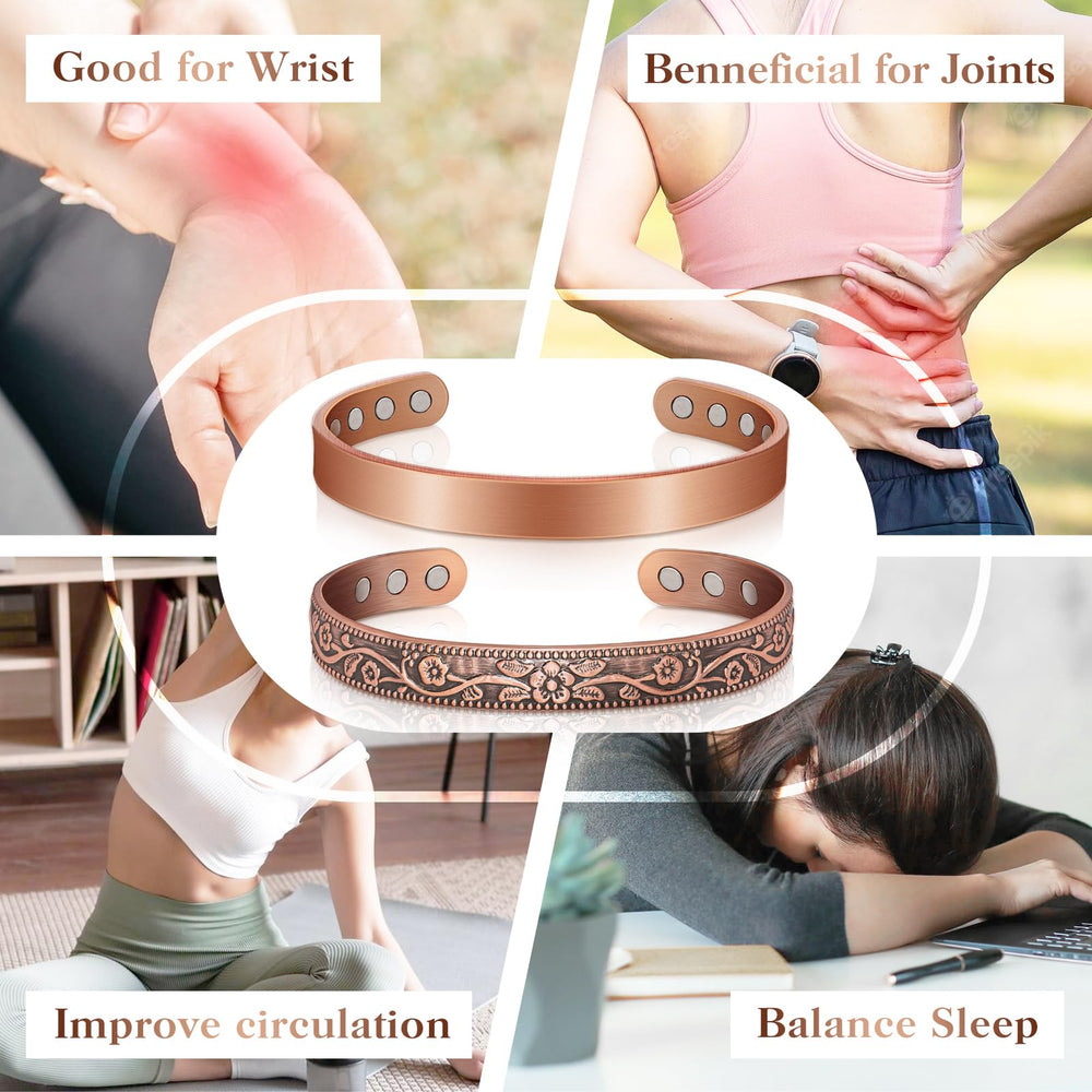 Mahnco copper bracelet styled with modern outfits