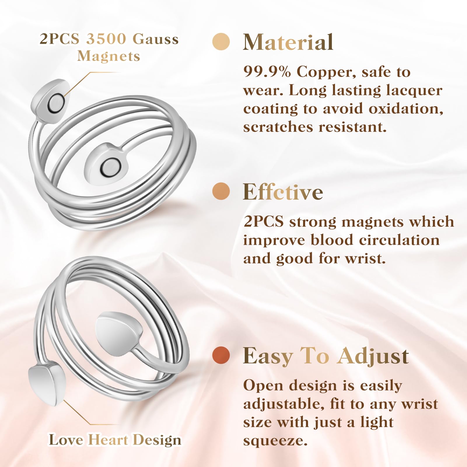 Mahnco ring with two magnets embedded for everyday use