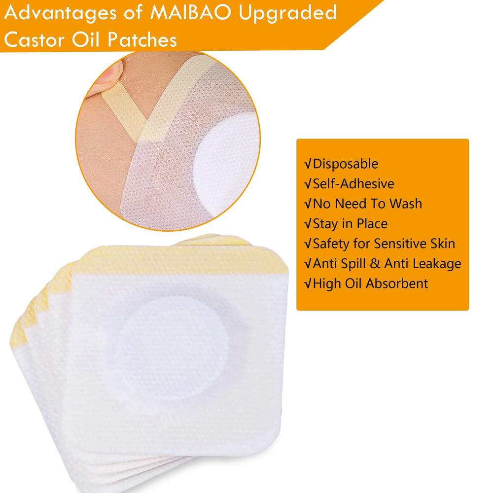MAIBAO castor oil pack anti-leak backing keeps oil contained during wear