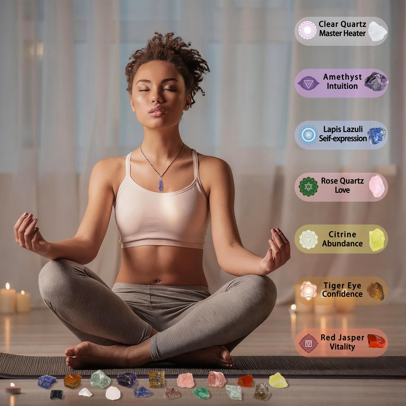 Maibaota amethyst necklace to accompany daily meditation rituals.
