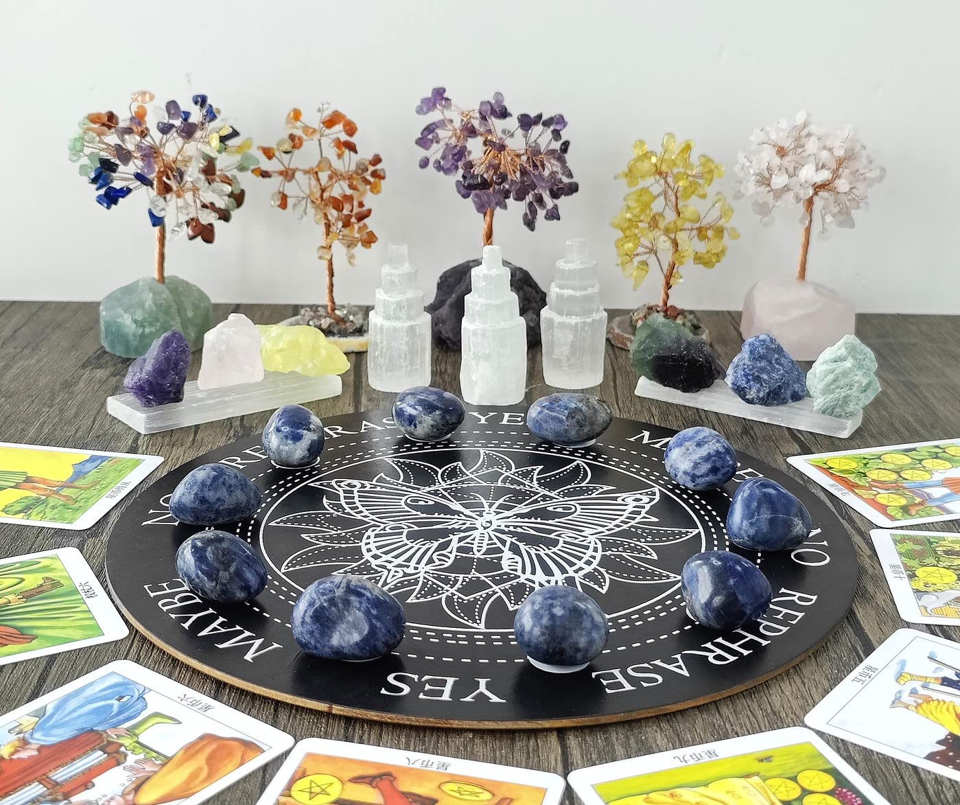 Maibaota blue sodalite stones bulk: beautifully polished stones for home décor displays.