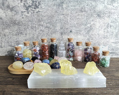 MAIBAOTA citrine crystal grid design sample with warm glow