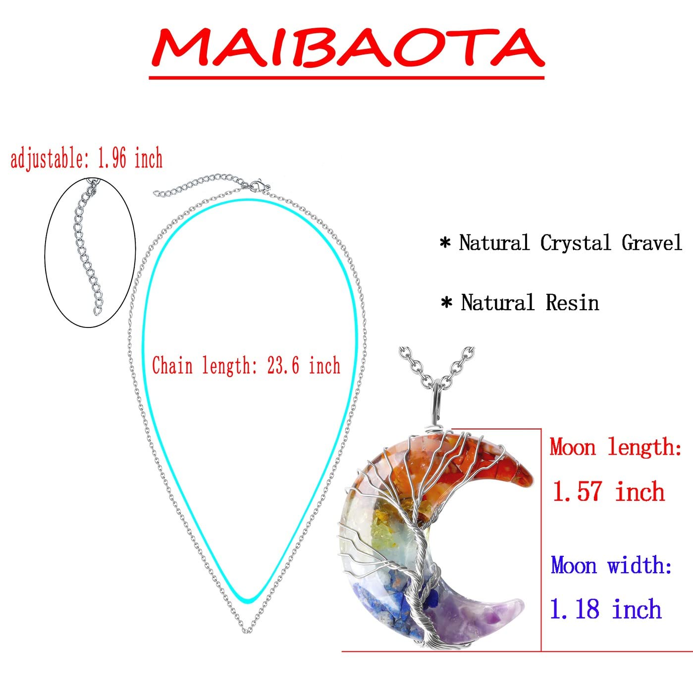 MAIBAOTA packaging in velvet bag and box protects necklace during gifting