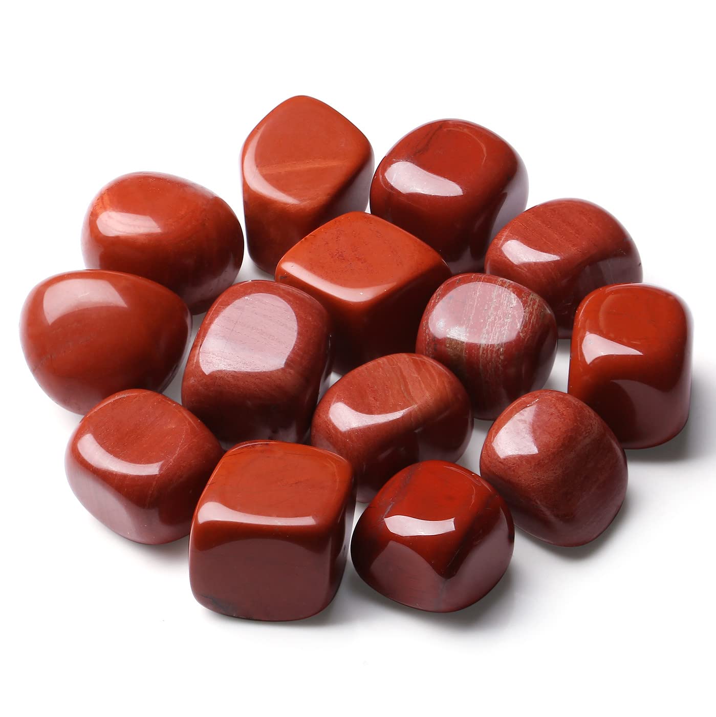 MAIBAOTA red jasper stones close-up highlighting natural texture for decorative use.