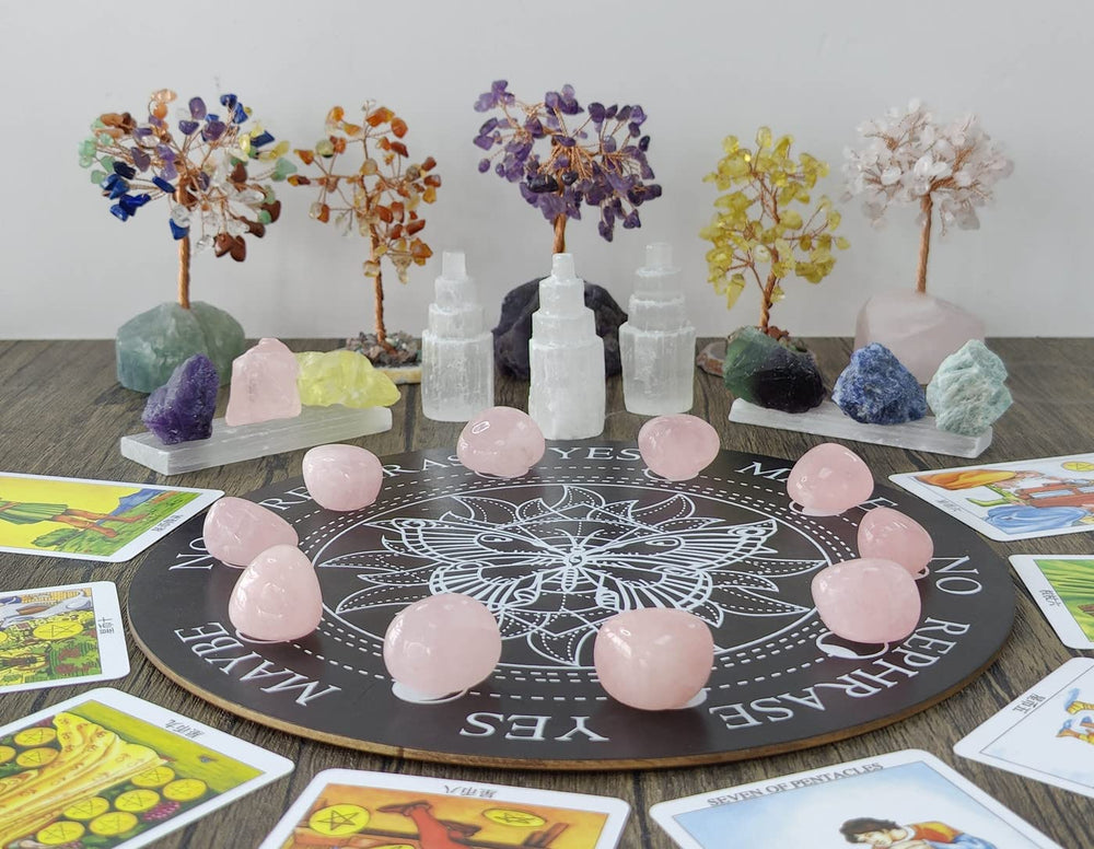 MAIBAOTA Rose Quartz decorative rocks for vase filler and room decor.
