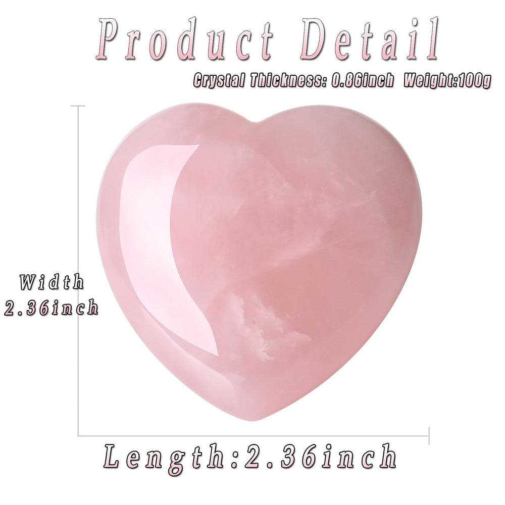 MAIBAOTA rose quartz heart closeup reveals natural color variations
