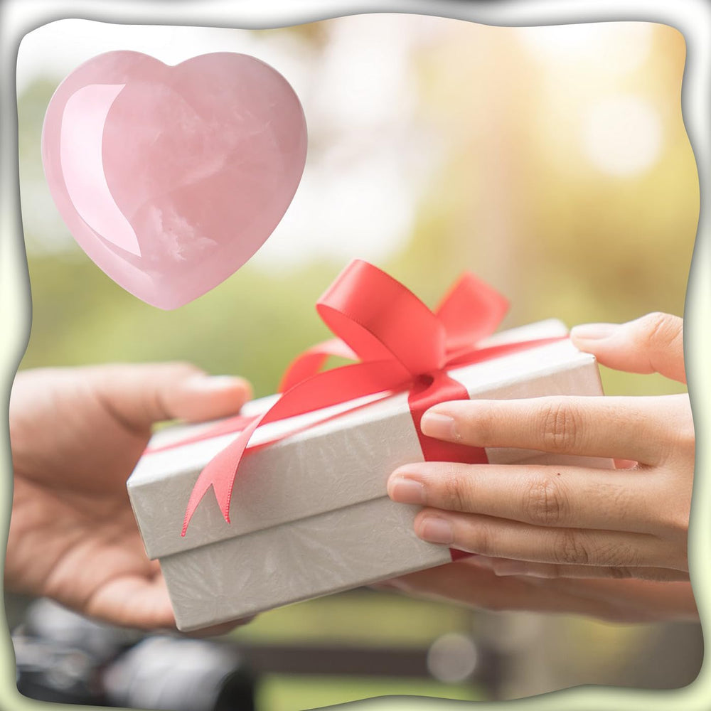 MAIBAOTA rose quartz heart relaxation accessory for meditation and stress relief
