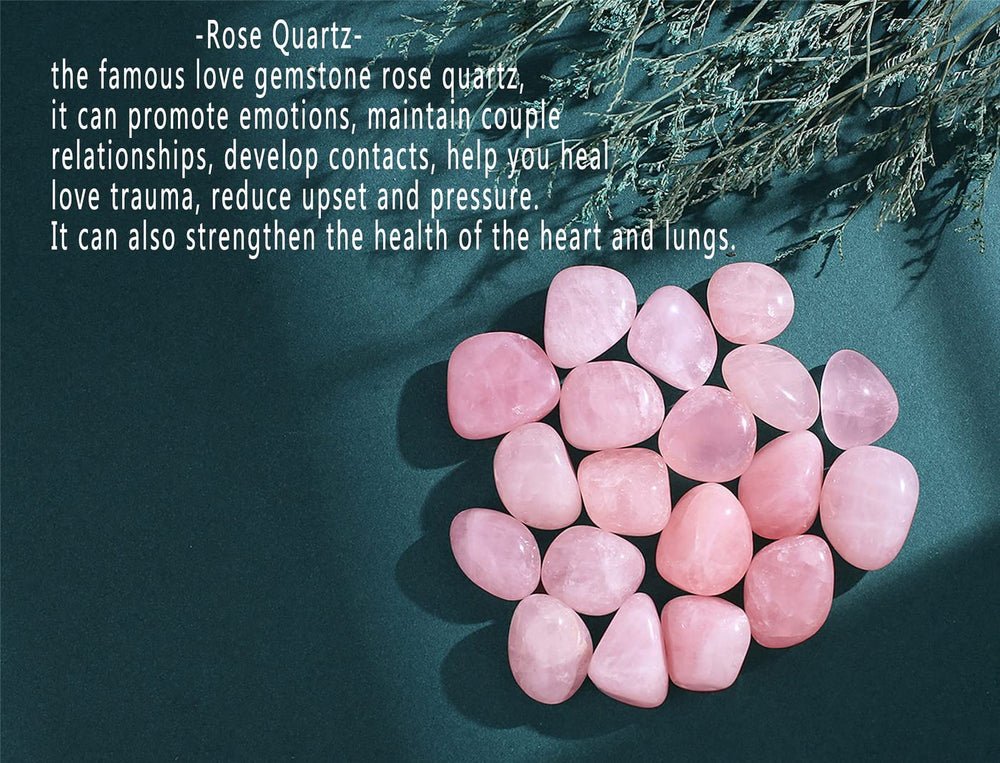 MAIBAOTA Rose Quartz stones in natural variety for decoration and rituals.