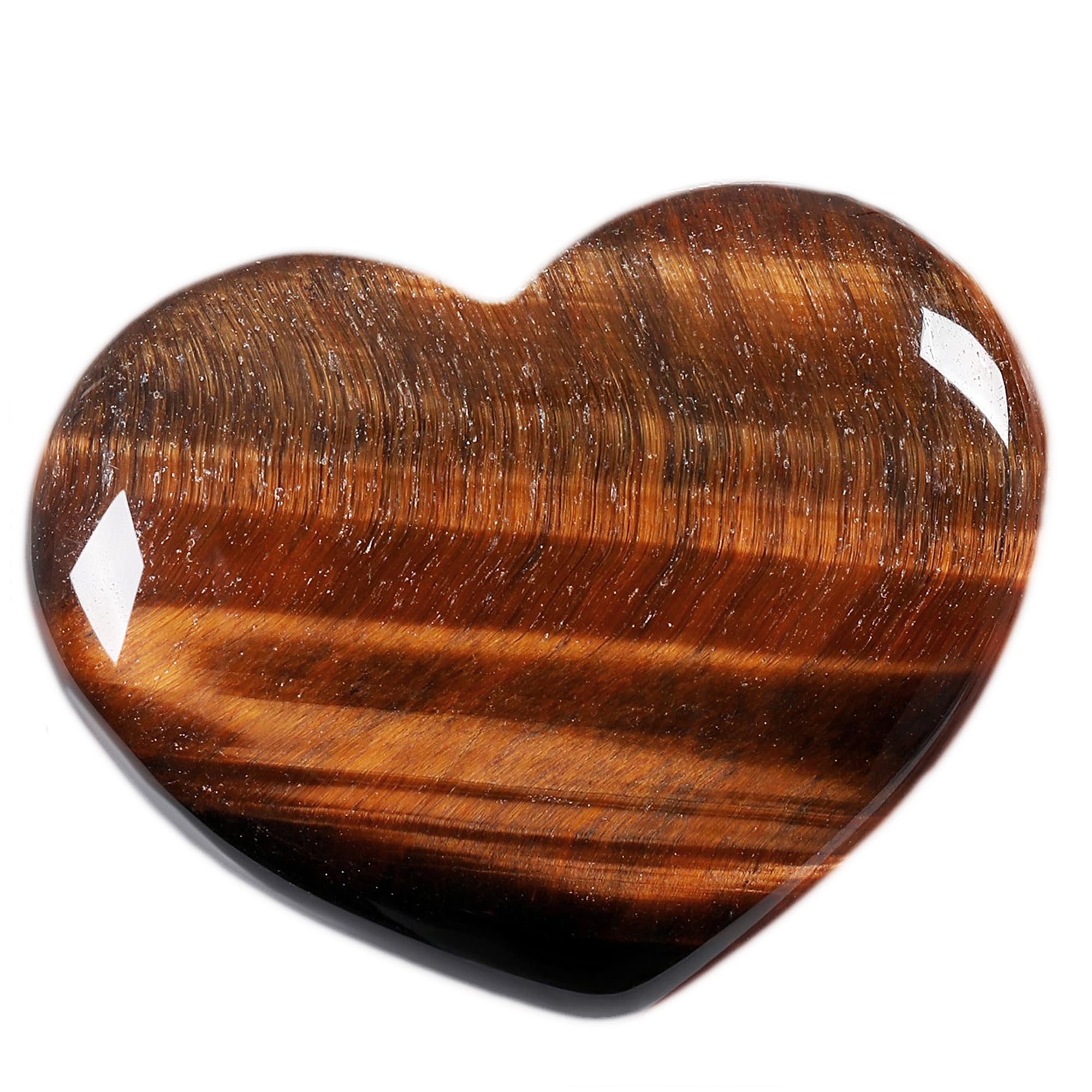 Maibaota tiger eye heart stone 45mm for hand-held focus and calm during daily routines