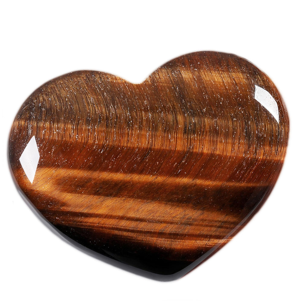 Maibaota tiger eye heart stone 45mm for hand-held focus and calm during daily routines