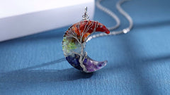 MAIBAOTA tree life pendant on wire-wrapped necklace for wisdom and vitality