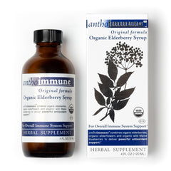 Maine Medicinals Elderberry Syrup bottle showing Anthoimmune formula for immune support
