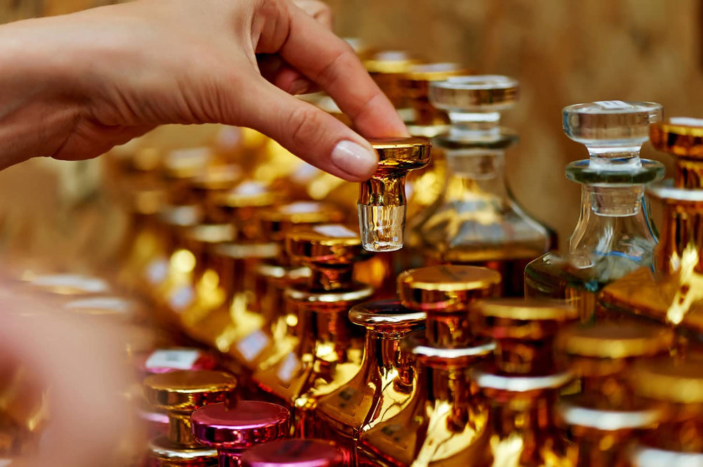 Application drops illustrate easy layering for personalized scent profiles