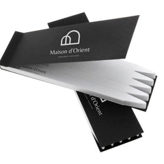 Maison d'Orient perfume test strips booklet closed for travel testing