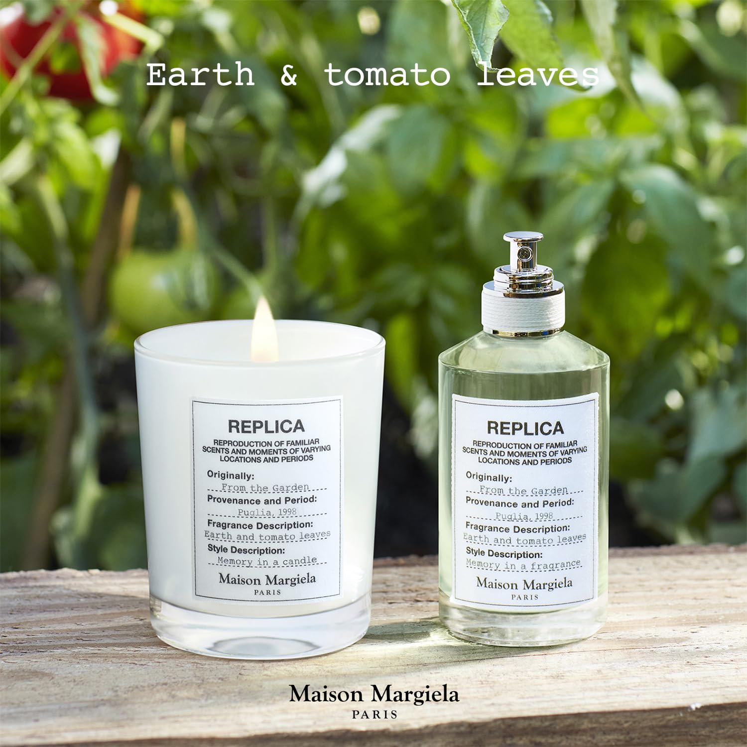 Maison Margiela Replica From The Garden Candle bottle detail enhancing decor