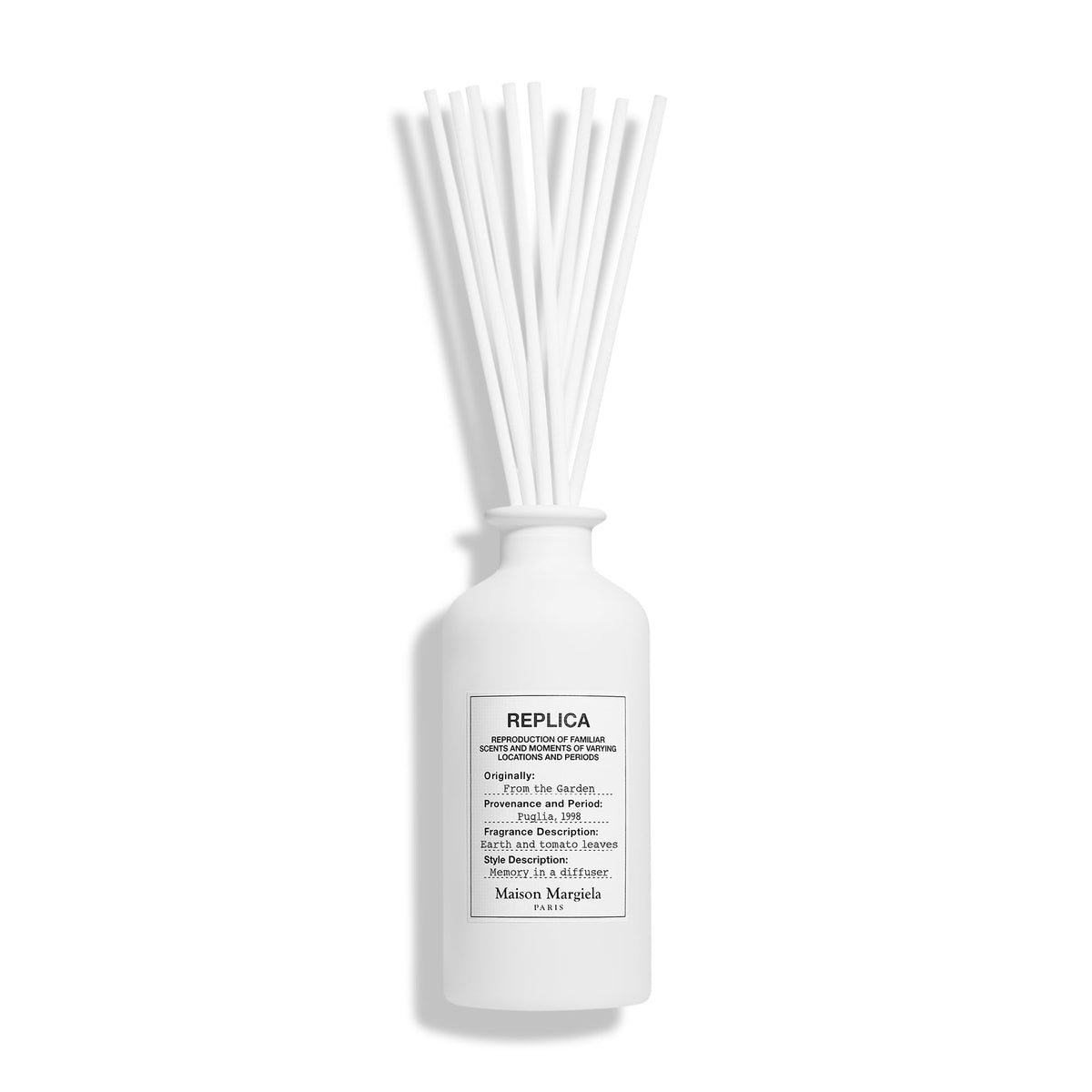 Maison Margiela Replica From The Garden diffuser bottle with white label for elegant home fragrance