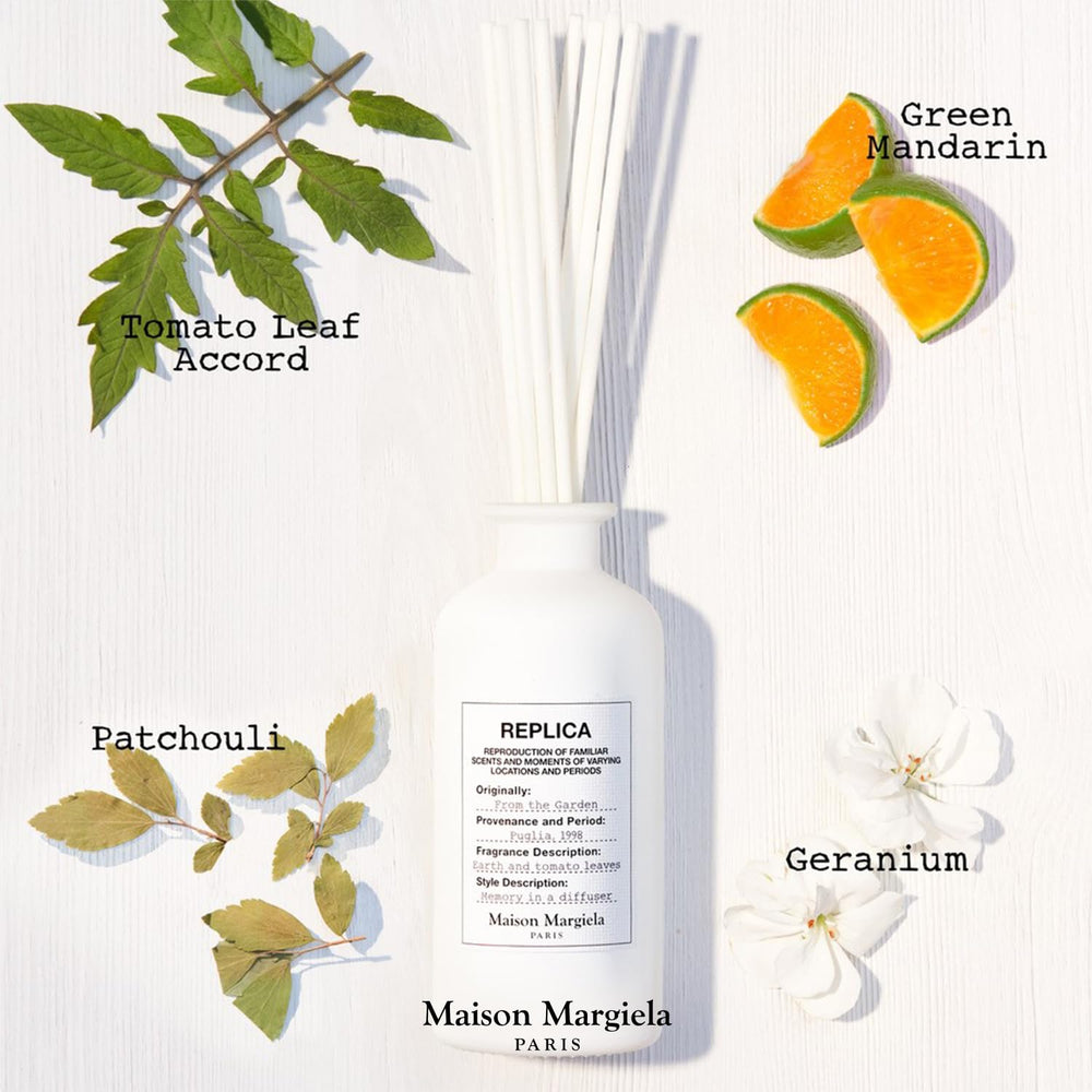 Maison Margiela Replica From The Garden geranium note closeup for balanced fragrance