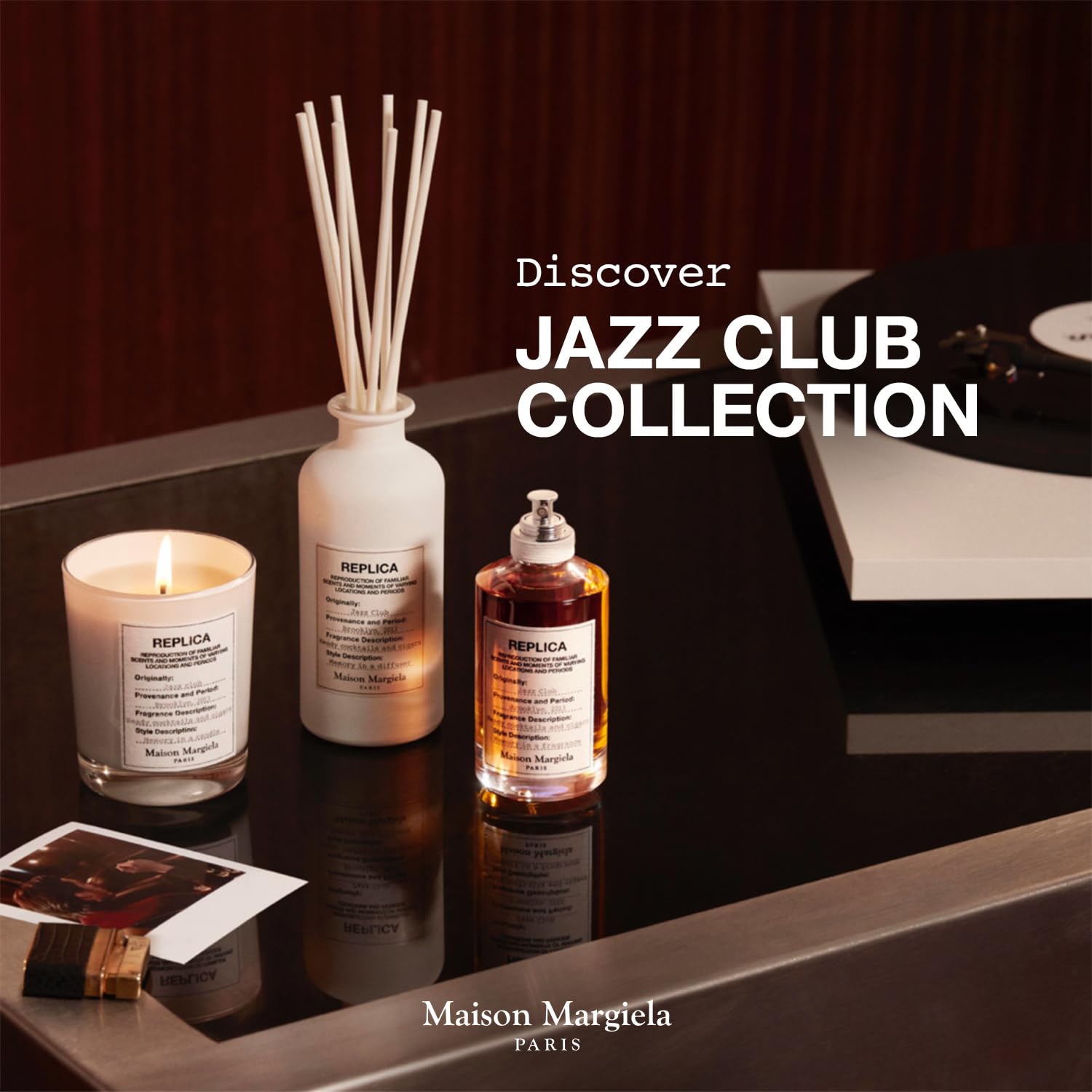 Ambient room setting with soft lighting evokes sax-inspired mood.