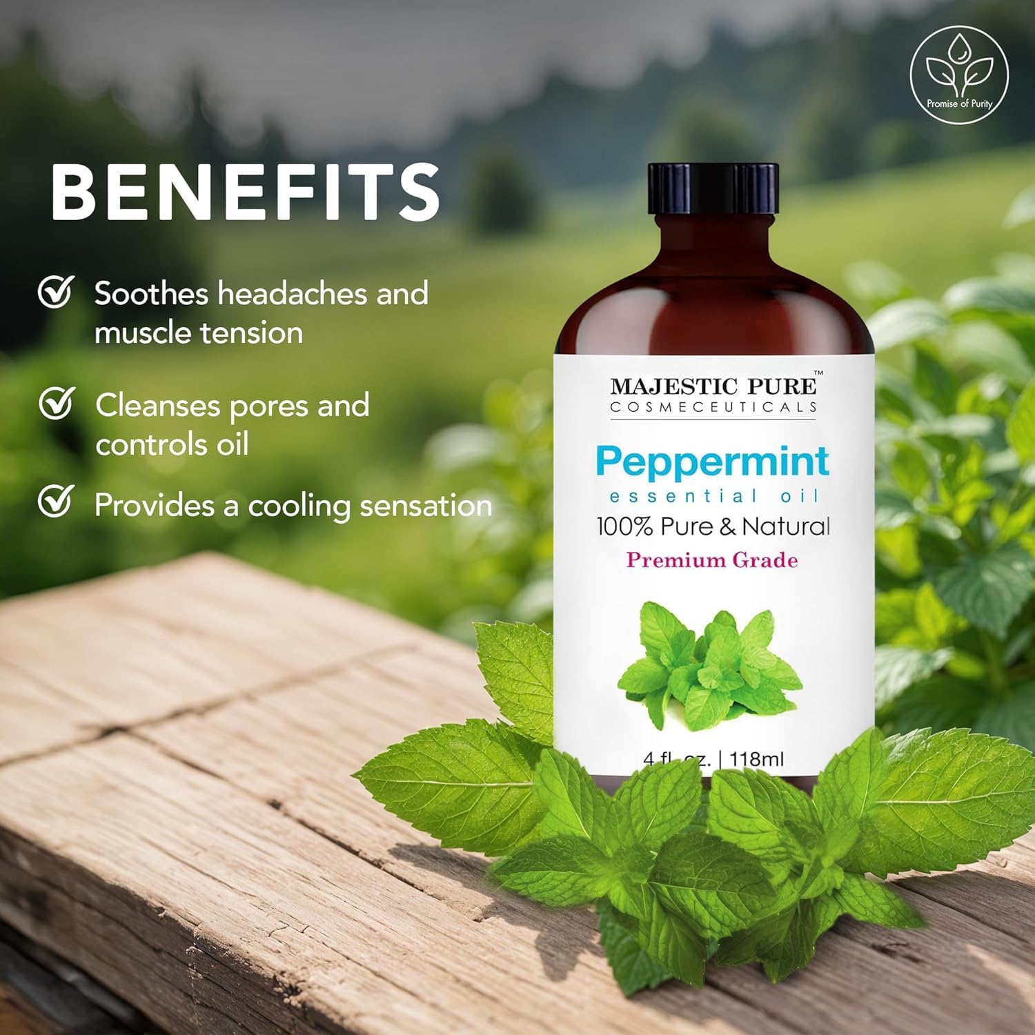 Aceite de Menta Majestic Pure para jabones artesanales con aroma fresco.
