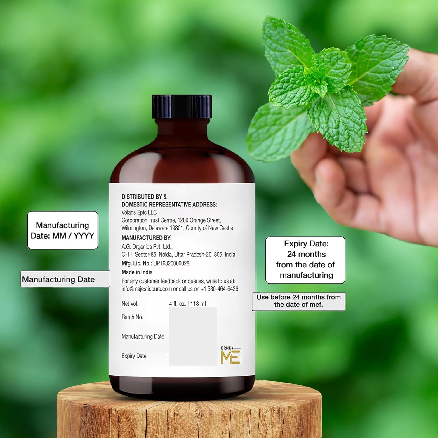 Aceite de Menta Majestic Pure probado en laboratorio independiente.