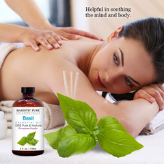 Majestic Pure Basil oil ideal for soap and candle making projects.