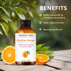 Majestic Pure Brazilian orange oil ideal for candle making with natural citrus fragrance.
