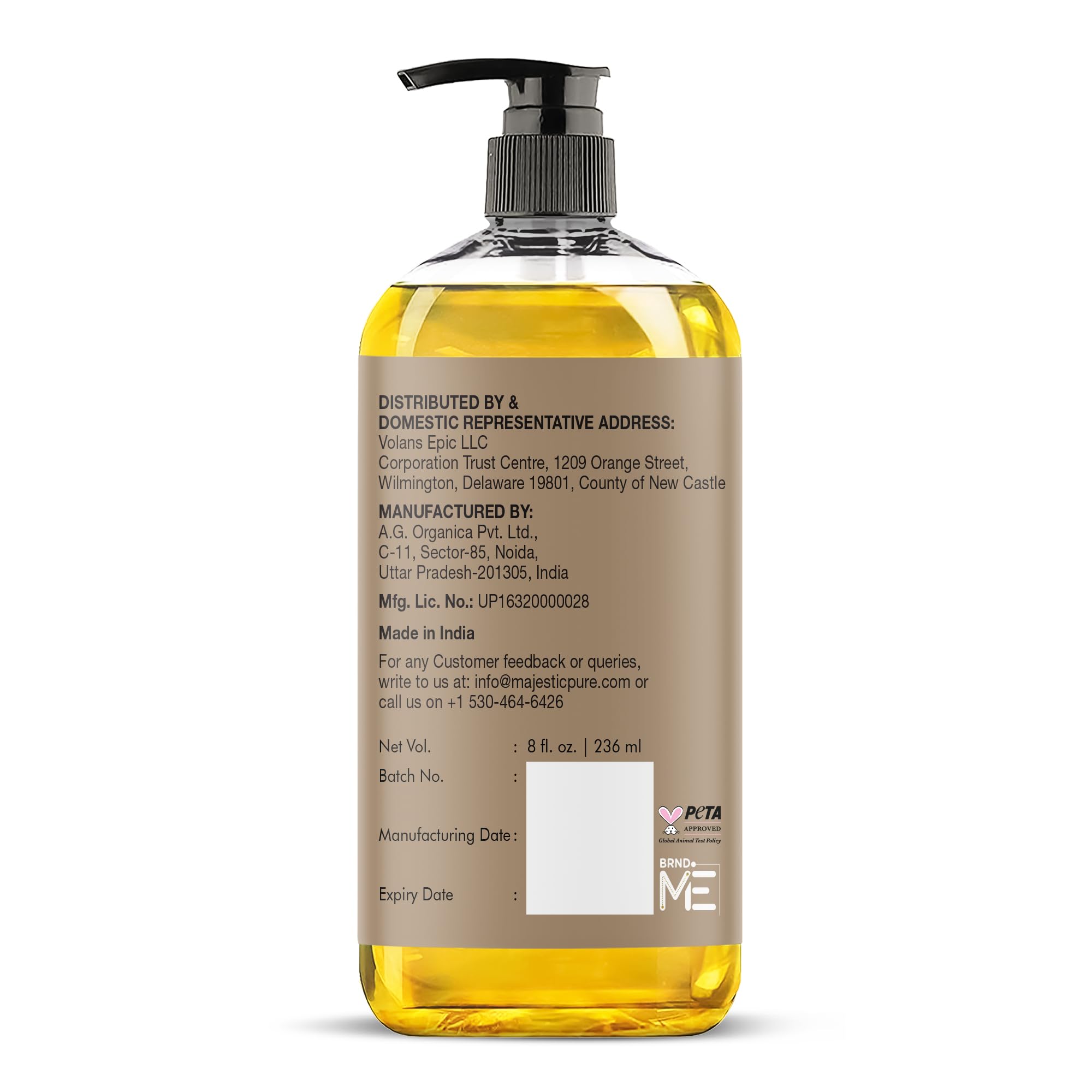 Majestic Pure Castor Oil is hexane-free for a clean, natural experience