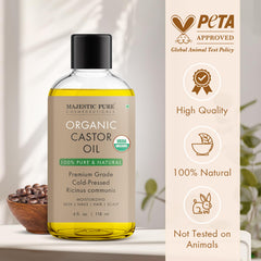 Majestic Pure Castor Oil pump dispenser for easy application