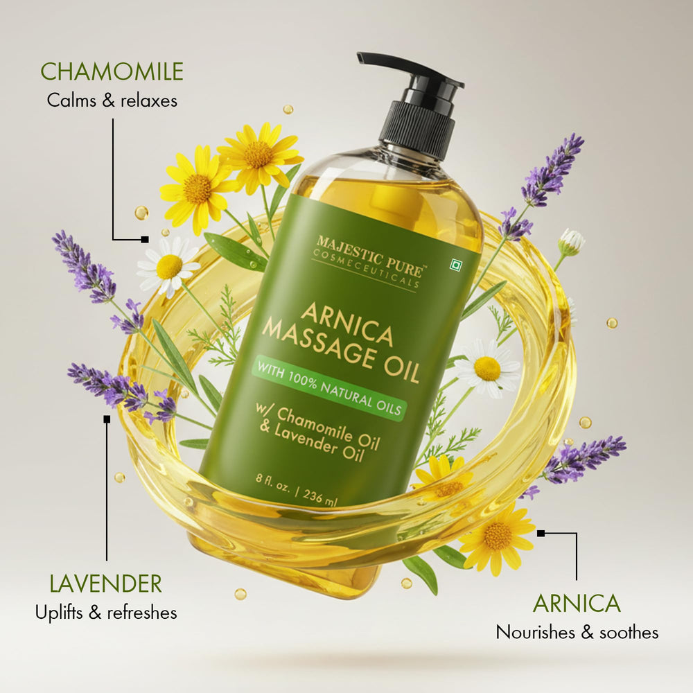 Majestic Pure chamomile infusion offers gentle, soothing notes on skin.