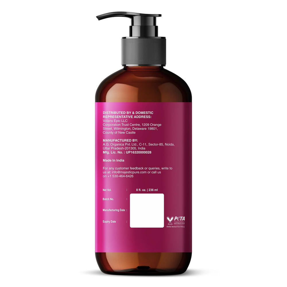 Majestic Pure Cocoa Massage Oil amber bottle preserves natural oils and aroma
