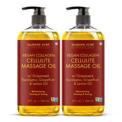 Majestic Pure Firming Body Oil bottle front view showing hydrating formula for smoother skin