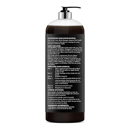Majestic Pure Jamaican Black Castor Oil is suitable for all skin and hair types.
