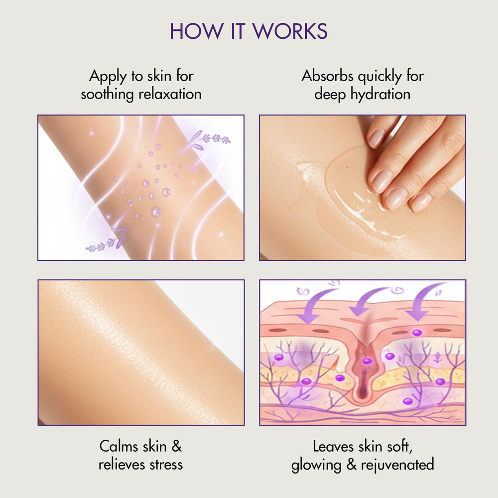 Majestic Pure Lavender Massage Oil provides a smooth glide during massage for relaxation.